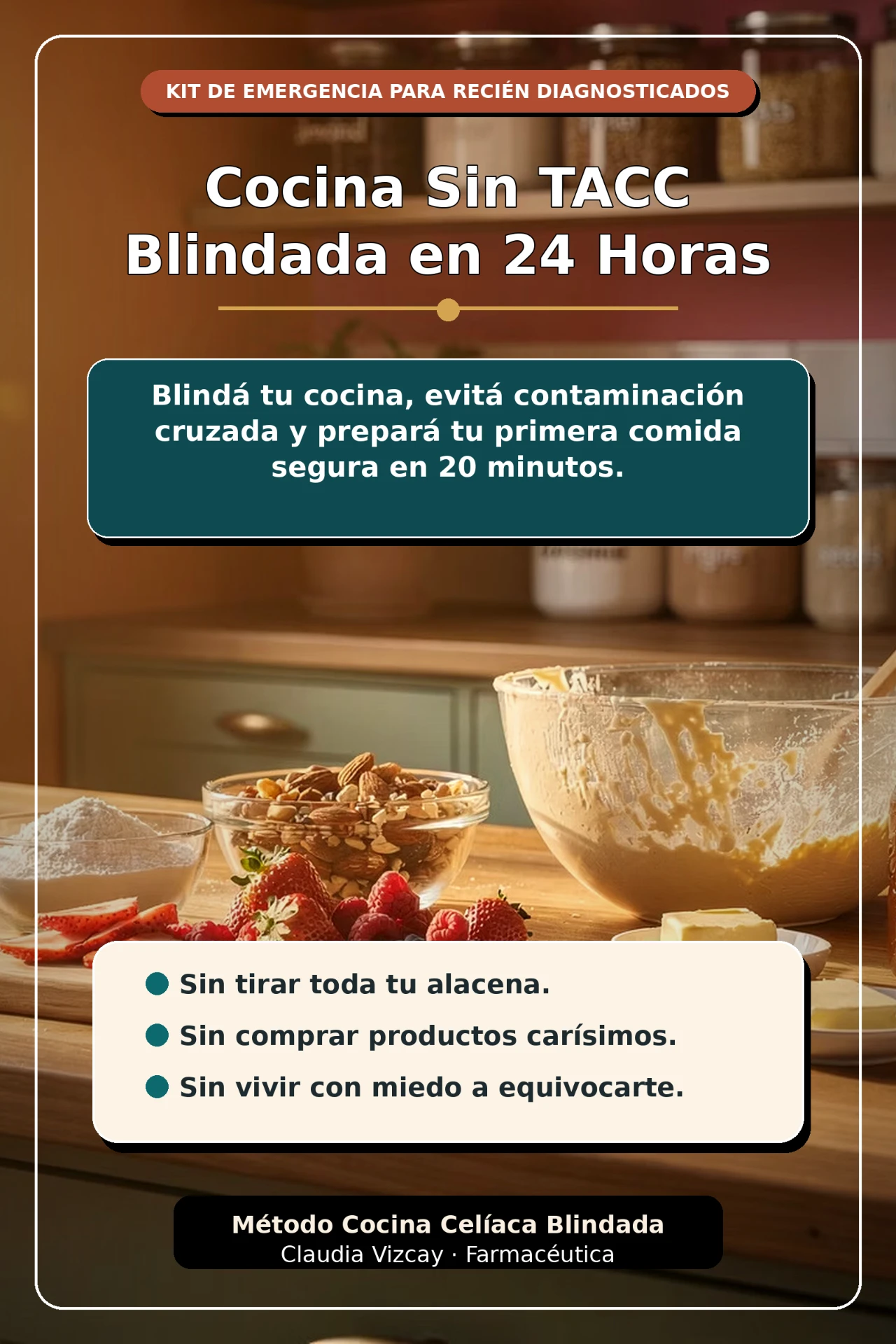 Portada de Cocina Sin TACC blindada en 24 horas